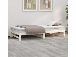Outlet Cama nido - 80x200 cm extraíble madera maciza de pino ES68992 Cama Diván|Cama Nido