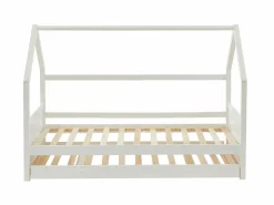 Vente-unique Cama nido cabaña 2 x 90 x 190 cm de madera de Pino con colchón - HURRA Blanco