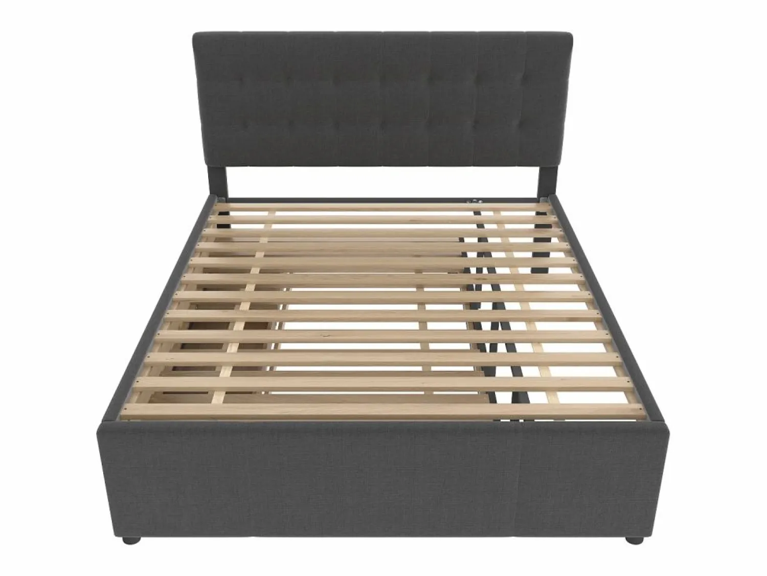 Outlet Cama nido con 3 cajones - 140 x 200 cm + 90 x 190 cm - tejido de lino - cabecero ajustable - color Cama Diván
