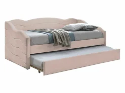 Discount Cama nido de 2 plazas de 90 x 190 cm en terciopelo + colchón - LENVIA Cama Terciopelo|Cama Diván