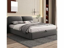 DripeX Cama nido en terciopelo , 140 x 190 cm, con 3 cajones y cabecero ajustable, carga máx. 300kg