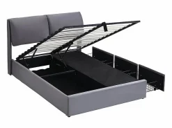 DripeX Cama nido en terciopelo , 140 x 190 cm, con 3 cajones y cabecero ajustable, carga máx. 300kg