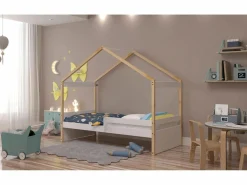 Cama Nido Estilo Casita - Infantil - Para Colchón de 90 - 150x195x97 - Buyqualia