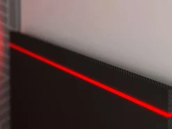 Vente-unique Cama nido gamer 90 x 200 et 90 x 190 cm escritorio LEDs antracita y rojo + colchón VOUANI
