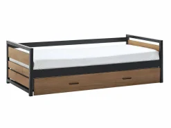 Vente-unique Cama nido industrial 90 x 190 cm MDF, pino y metal BOSTON