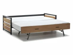 Vente-unique Cama nido industrial 90 x 190 cm MDF, pino y metal BOSTON