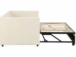 Outlet Merax Cama nido infantil 90 x 200 cm - terciopelo - estilo contemporáneo - color Beige