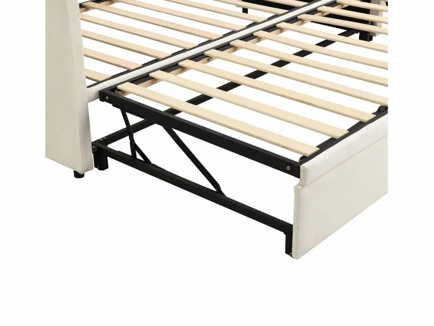 Outlet Merax Cama nido infantil 90 x 200 cm - terciopelo - estilo contemporáneo - color Beige