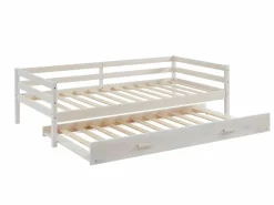 Cama nido infantil 2 x 90 x 190 cm Pino macizo y MDF con colchón AEDAN II Cama Nido