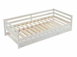 Cama nido infantil 2 x 90 x 190 cm Pino macizo y MDF con colchón AEDAN II Cama Nido