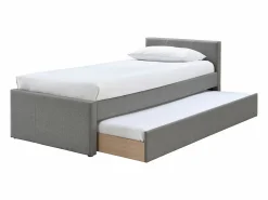 Outlet Miliboo Cama nido infantil 90 × 195 cm tela MACCO Gris