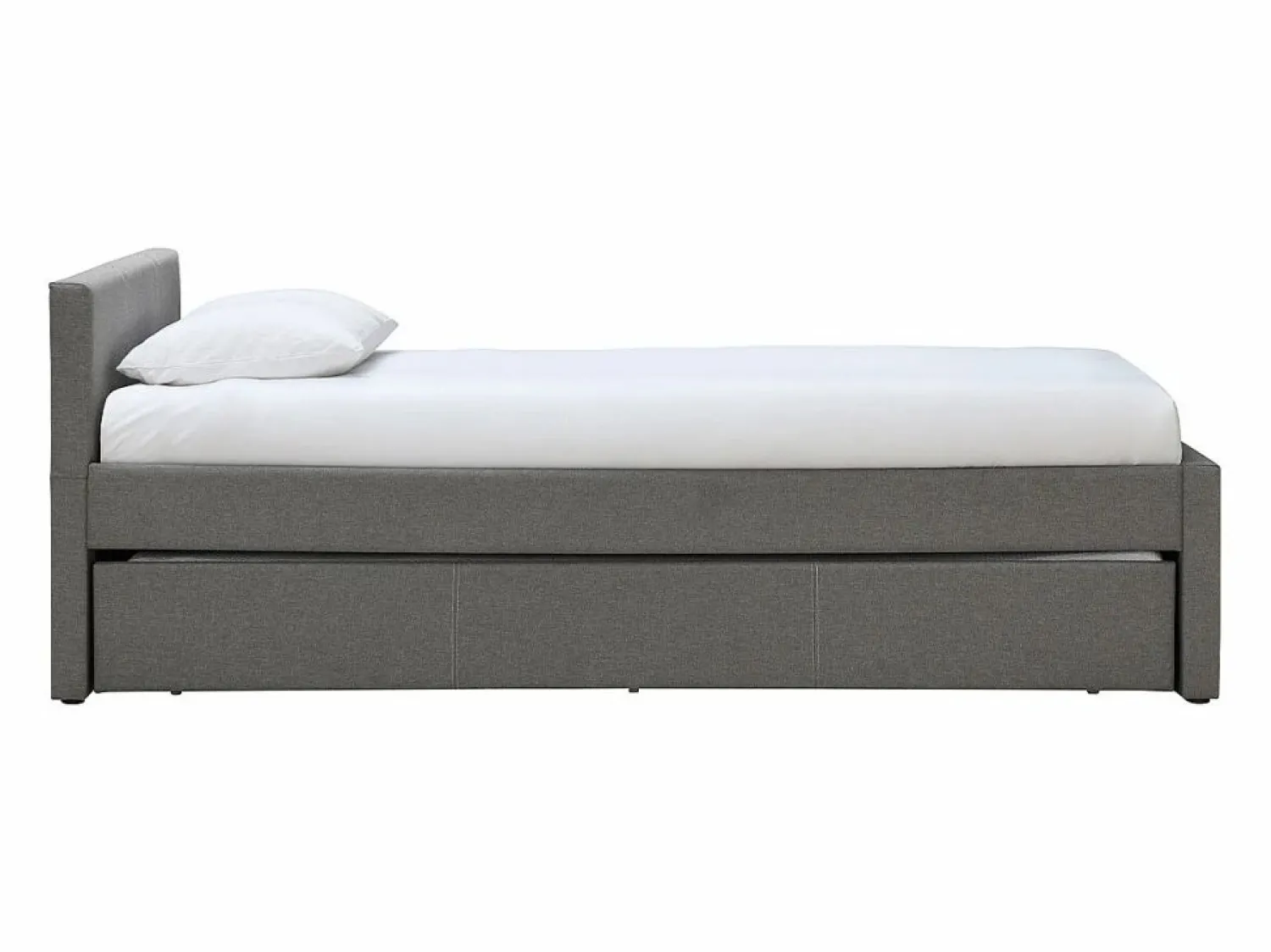 Outlet Miliboo Cama nido infantil 90 × 195 cm tela MACCO Gris