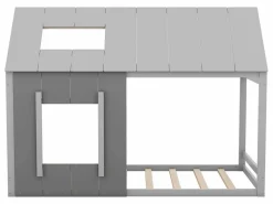 Hot Merax Cama nido infantil de 90 x 200 cm - pino y MDF - color: Gris Blanco