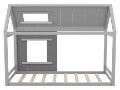 Hot Merax Cama nido infantil de 90 x 200 cm - pino y MDF - color: Gris Blanco