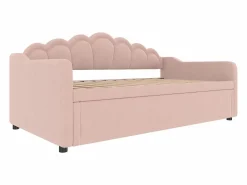 Hauss Spole Cama nido infantil 90x200 cm con LED convertible en cama para adultos 180x200 cm, terciopelo, , sin colchón