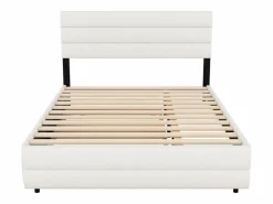 Best Cama nido para adultos y niños 140 x 200 cm y 90 x 190 cm - Cama con plataforma extensible con 2 cajones con somier y cabecero - Blanco