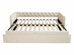 Online Cama nido tapizada en terciopelo - 90/180x200 cm - con somier de láminas - Cama Nido