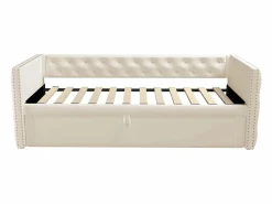 Online Cama nido tapizada en terciopelo - 90/180x200 cm - con somier de láminas - Cama Nido