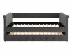 Vente-unique Cama nido tapizada LOUISE - 2x90x190cm - tela