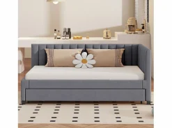 Cama nido tapizada 90x200cm - sofá cama nido, somier de láminas, camas juveniles, camas infantiles, camas supletorias, terciopelo -