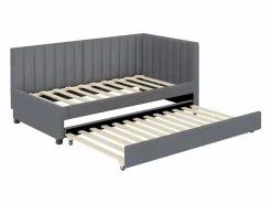 Cama nido tapizada 90x200cm - sofá cama nido, somier de láminas, camas juveniles, camas infantiles, camas supletorias, terciopelo -
