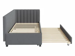 Cama nido tapizada 90x200cm - sofá cama nido, somier de láminas, camas juveniles, camas infantiles, camas supletorias, terciopelo -