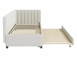 Hot Cama nido 90x200 cm - Sofá cama con respaldo acolchado y somier de láminas - terciopelo Cama Diván|Cama Nido