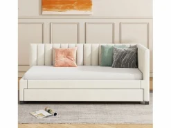 Hot Cama nido 90x200 cm - Sofá cama con respaldo acolchado y somier de láminas - terciopelo Cama Diván|Cama Nido