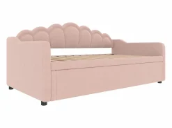 Sale Cama nido 90x200 cm - Sofá convertible con iluminación LED y reposabrazos - terciopelo - sin colchón Cama Nido