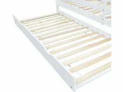 ModernLuxe Cama nido 90x200cm con somier - cama cabina de madera maciza -
