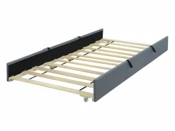 Merax Cama nido 2x90x190 cm con cabecero - Terciopelo - para niños - Somier incluido -