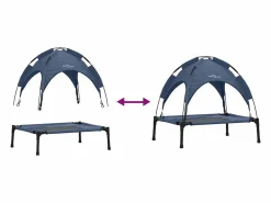 Clicnbuy Cama para perro Azul marino s Acero