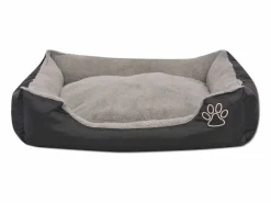Online Clicnbuy Cama para perro con cojín acolchado Talla M negra Negro