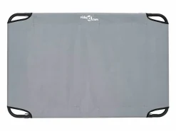 Clicnbuy Cama para perro 90 x 55 x 18 cm Tela Oxford y Acero Gris claro