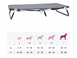 Clicnbuy Cama para perro 105 x 65 x 18 cm Tela Oxford y Acero