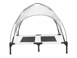Clicnbuy Cama para perro Gris plata l Acero Plateado