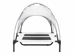 Clicnbuy Cama para perro Gris plata l Acero Plateado