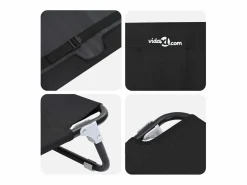 New Clicnbuy Cama para perro ML Tela Oxford y Acero Negro
