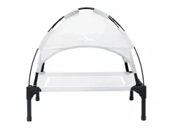 New Clicnbuy Cama para perro m Acero Plateado