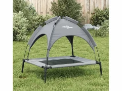 Online Clicnbuy Cama para perros con dosel antracita tela oxford y acero Gris antracita
