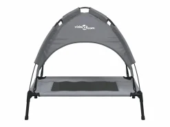 Online Clicnbuy Cama para perros con dosel antracita tela oxford y acero Gris antracita
