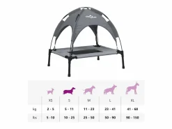 Online Clicnbuy Cama para perros con dosel antracita tela oxford y acero Gris antracita