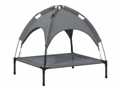 Clicnbuy Cama para perros con dosel antracita tela oxford y acero