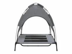 New Clicnbuy Cama para perros con dosel antracita tela oxford y acero Gris antracita