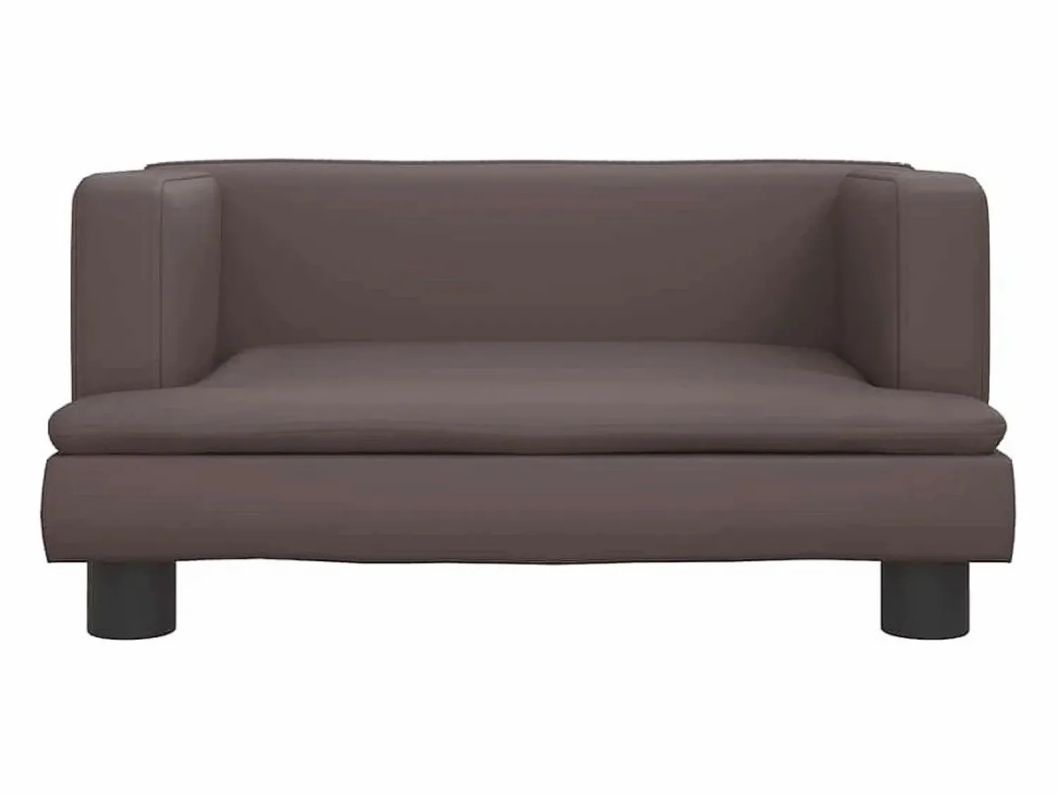 Cama para perros de cuero sintético marrón 60x40x30 cm Cama De Animales De Compañía