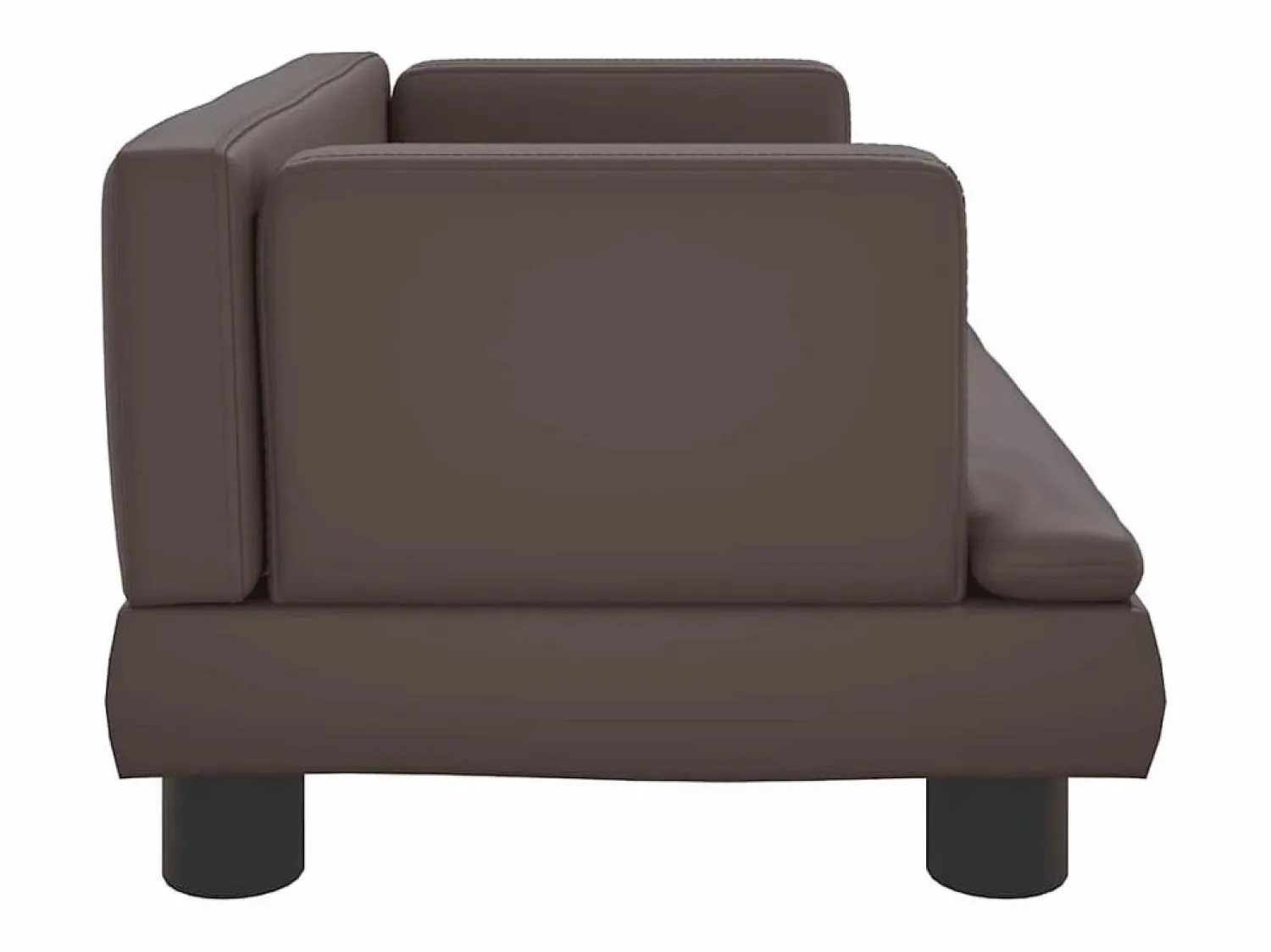 Cama para perros de cuero sintético marrón 60x40x30 cm Cama De Animales De Compañía