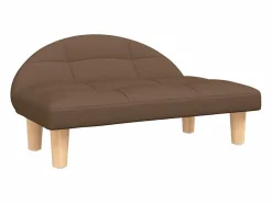 New Clicnbuy Cama para perros de tela marrón 70x52x30 cm Marru00f3n