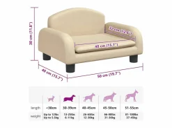 Clicnbuy Cama para perros de tela 50x40x30 cm