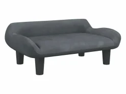 Online Clicnbuy Cama para perros de terciopelo oscuro 70x40x24 cm Gris