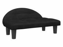 Clicnbuy Cama para perros de terciopelo negra 70x52x30 cm